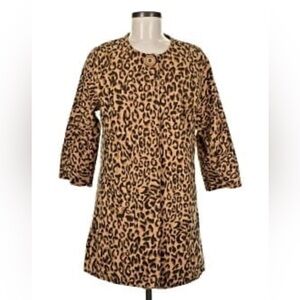 Carol Anderson by Invitation Women”s Leopard Print 3/4 Sleeves Cape Size M